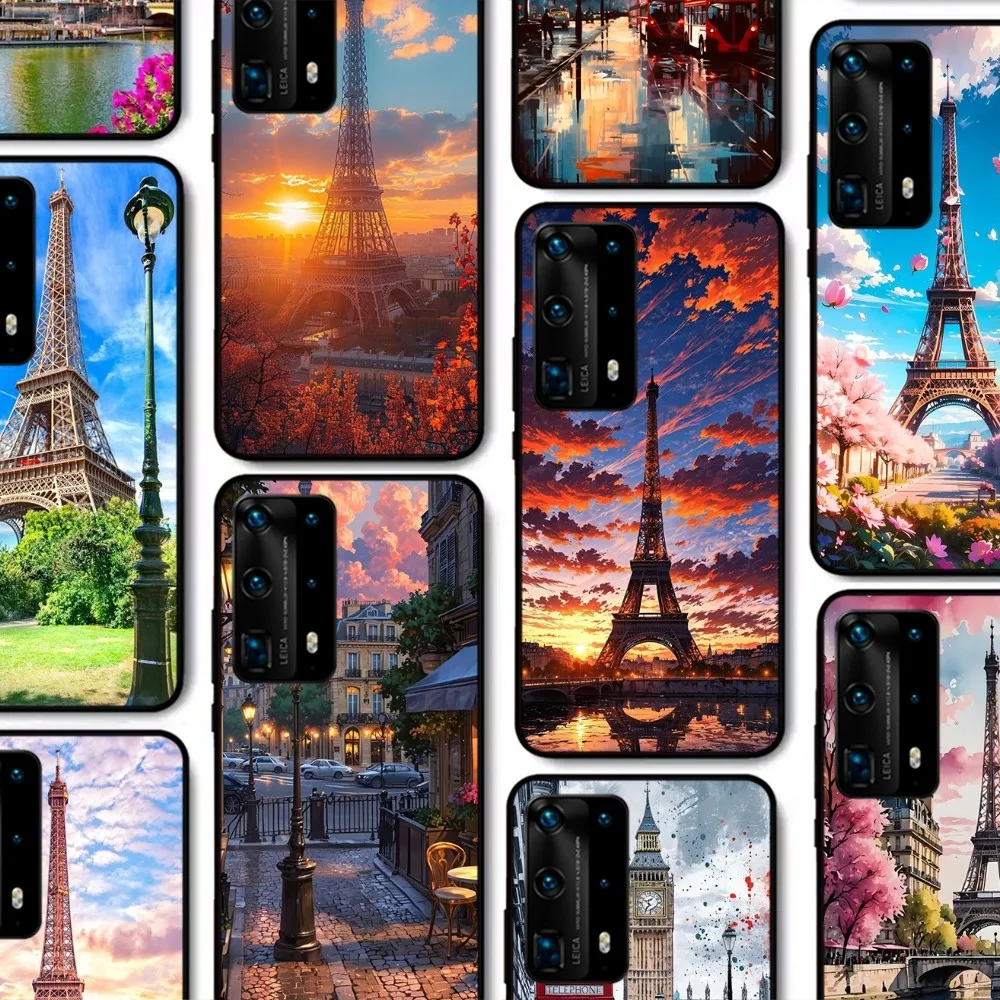 Чехол для телефона Paris Eiffel Tower Huawei P 8 9 10 20 30 40 50 Pro Lite Psmart Honor lite 70 Mate 20lite