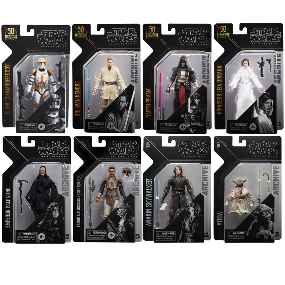 

Original Hasbro Star Wars The Black Series Archive Anakin Skywalker Obi-Wan Kenobi Yoda Ig-88 Han Solo 6" Action Figure Toy Gift
