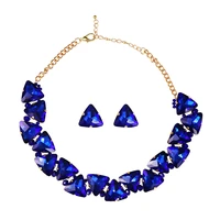 new colorful rhinestones chokers necklaces earrings fashion trend crystals necklaces fine jewelry accessories for women