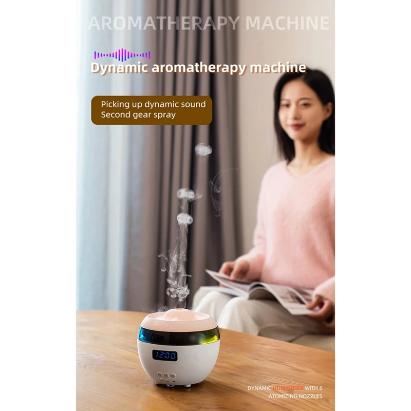 Динамический увлажнитель воздуха для дома настольные часы с цифровым дисплеем