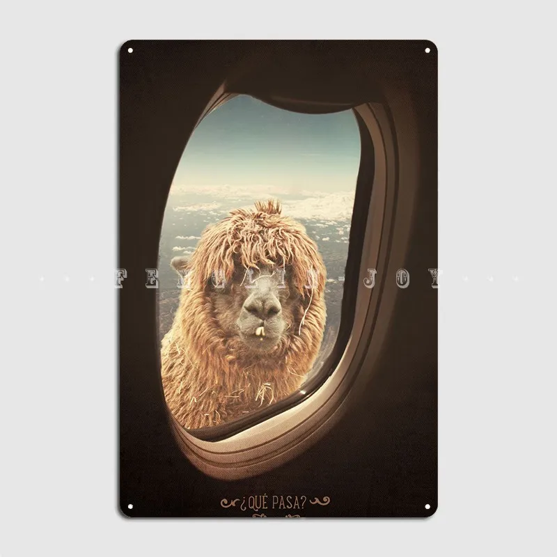 Ква Парость? Забавный плакат с металлической табличкой Лама/Мако вечерние