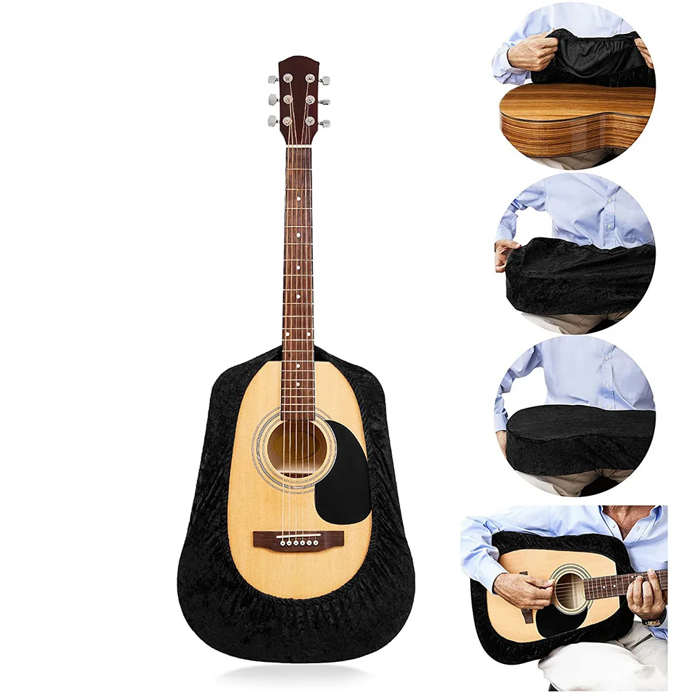 

Stretch Guitar Cloth Cover Acoustic Electric Guitars Black Protector Gig Bag Sleeve Dust Cover For Classical Bass Guitarra