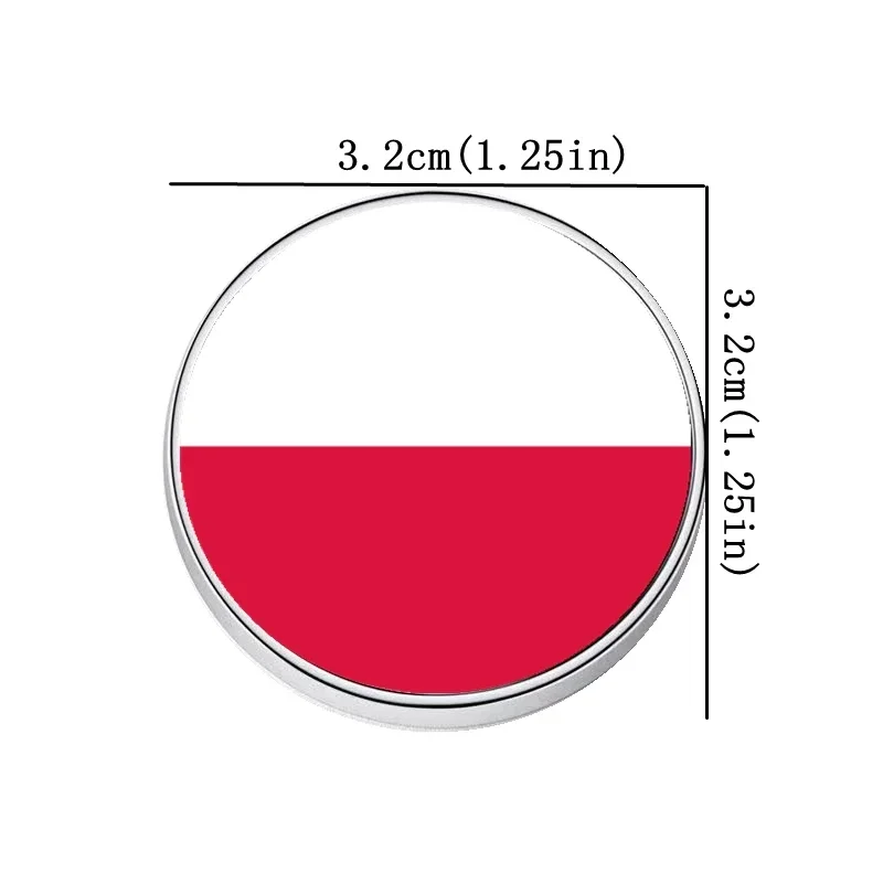 3D флаг Польши серебряный металлический магнит на холодильник сувенирный страны