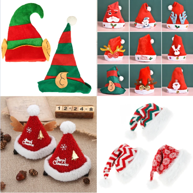 

1PC Christmas Hair Clips for Girls Festival Gift Hat Hairpin Cute Deer Pine Cones Ear Hairpins Adult Headwear Hair Accessories
