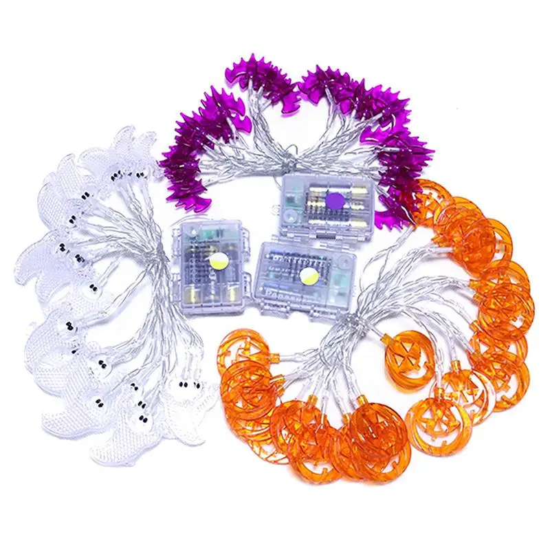 

Halloween Light String Halloween Bat Pumpkin Ghost String Lights Battery Operated Halloween Light String For Indoor Holiday Part