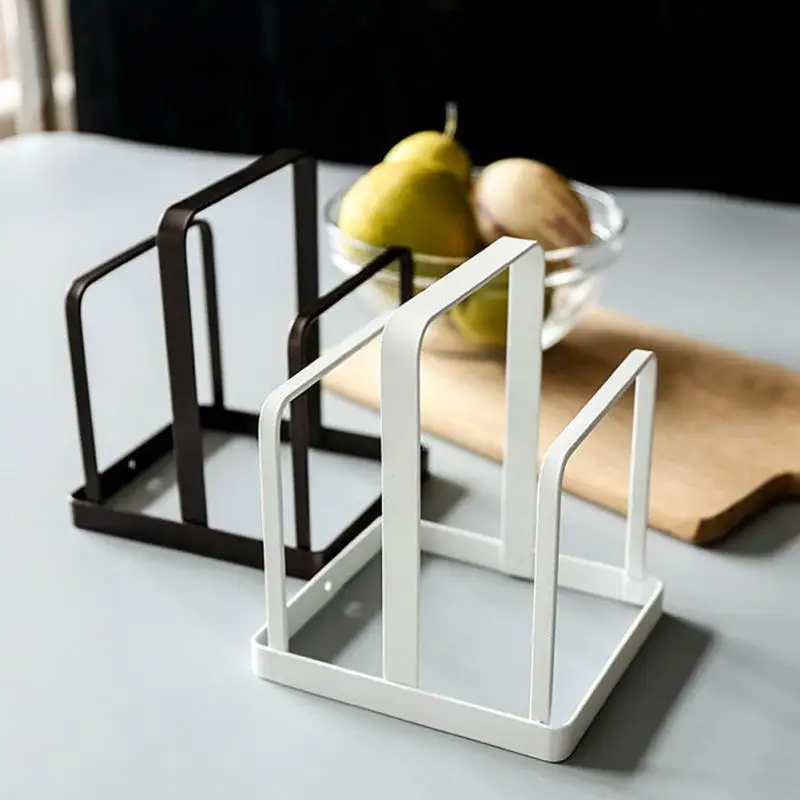 

Japanese Creative Wrought Iron Kitchen Utensils Cutting Board Rack Cutting Board Rack Kitchen Racks Household Frosted Drain Rack