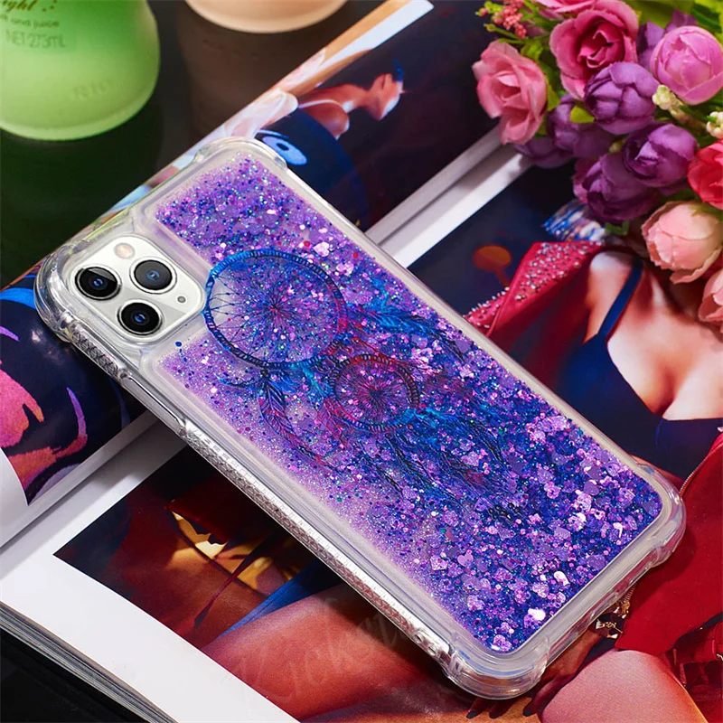 Чехол с рисунком для Huawei Nova 3E 2i чехол блестящими жидкими блестками