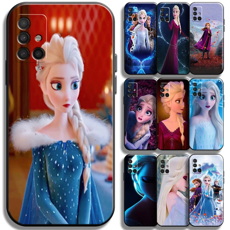 

Disney Cute Frozen Elsa Anna For Samsung Galaxy A51 A51 5G Phone Case Carcasa Cases Funda Shockproof Black Full Protection Back