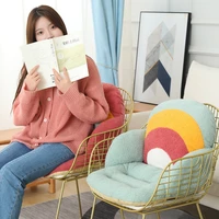 semi enclosed rainbow cushion back office chair cushion sofa pillow cushion home decoration tatami cute cushion lumbar support