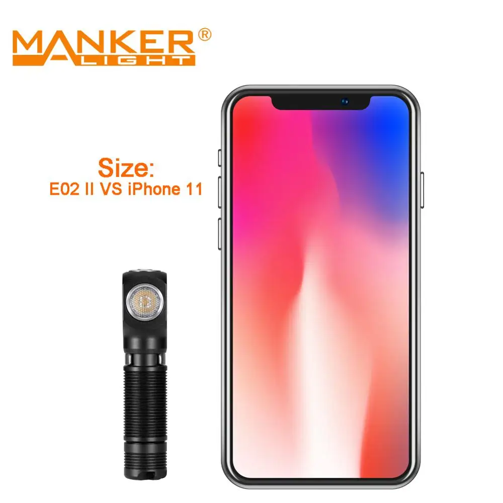 Manker E02 II 420LM Luminus SST20 LED Flashlight AAA/10440 Pocket EDC Mini Keychain Torch with Magnetic Tail &amp Reversible Clip |