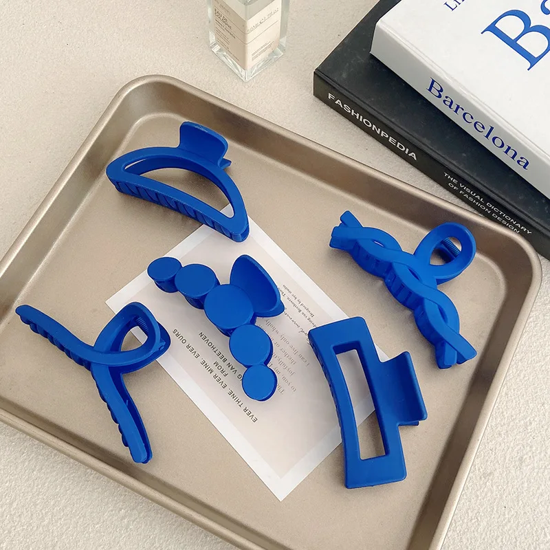 

Kleins Blue Series Grab Clip Hair Accessories Ladies Back Head Hair Clip Ponytail Hair Claw Shark Clip Large Claw Clip Headdress