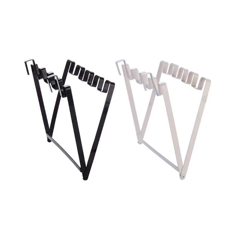 

Foldable Iron Over Cabinet Door Plastic Trash Bag Holder Suitable for Kitchen