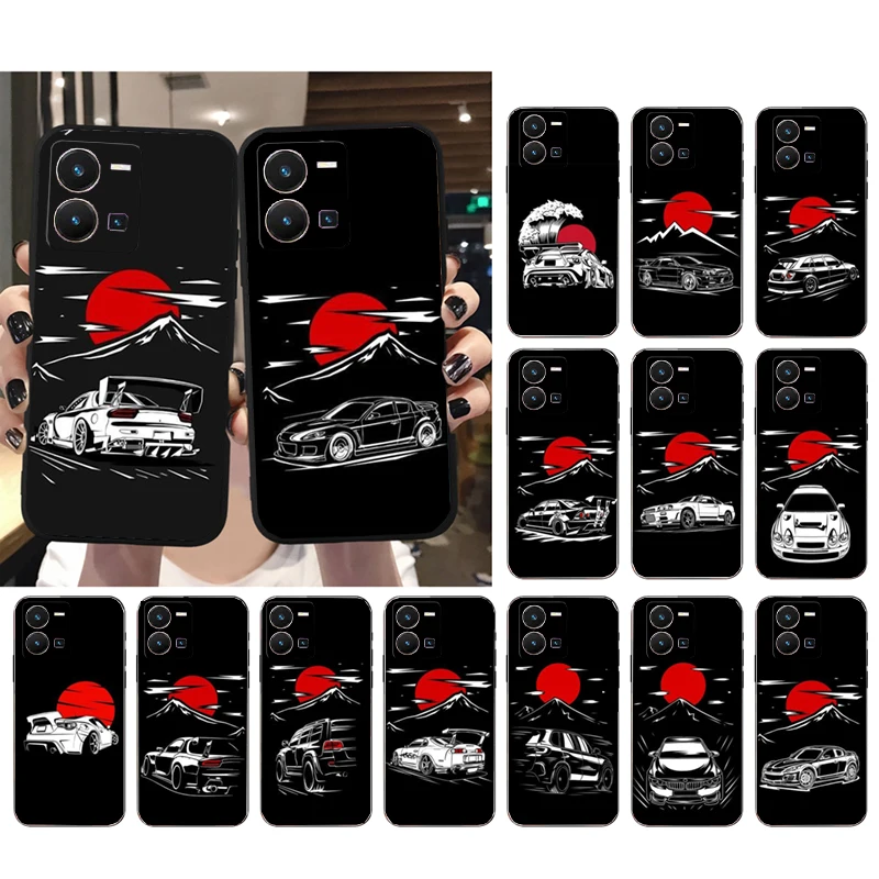 

Japan JDM Sports Cars Phone Case for VIVO Y53S Y33S Y22S Y11S Y31 Y21 Y70 Y20 Y21S Y72 Y35 Y51 Y01 V23E V21 V23 V21E Funda