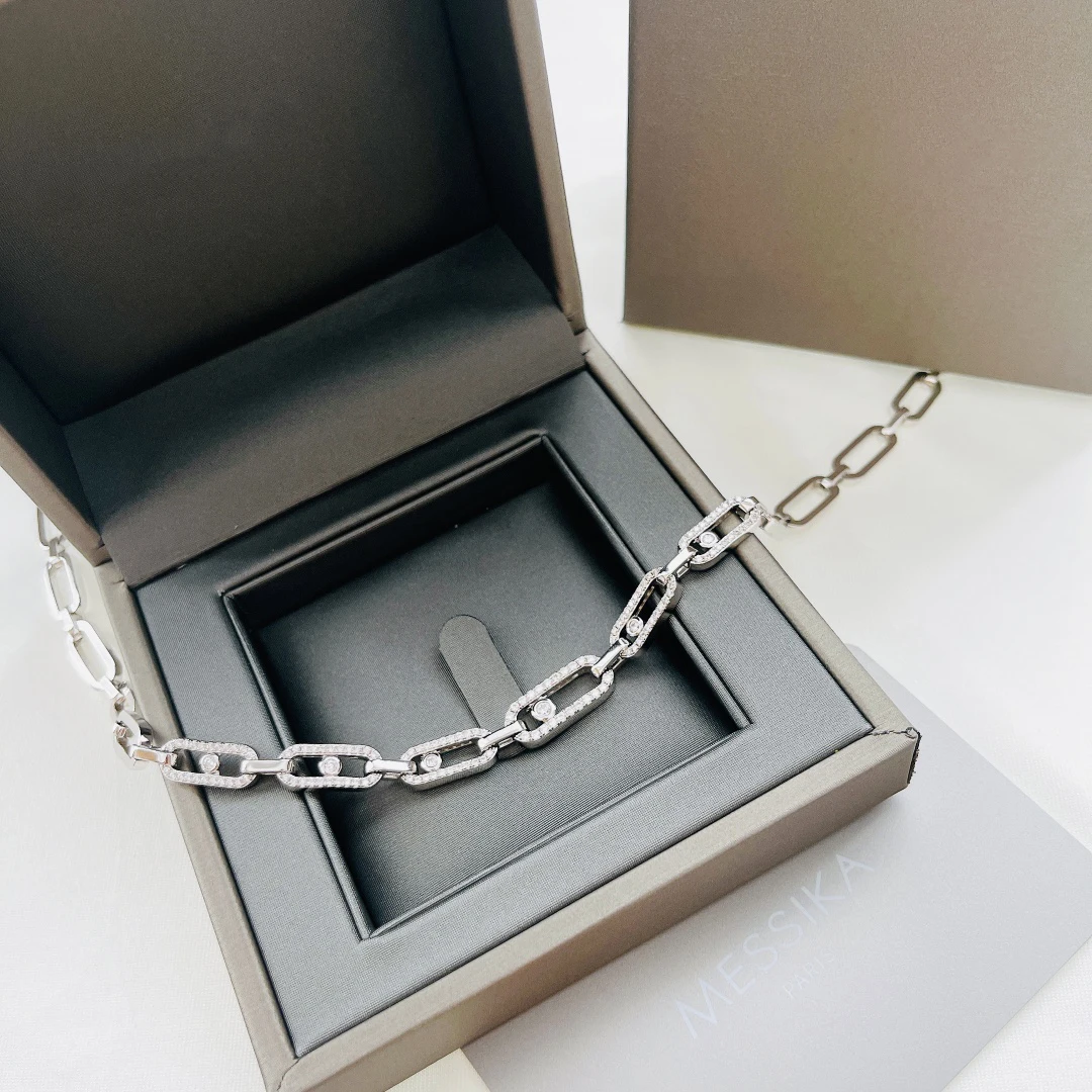 

Original Fashion Luxury Brand 925 Sterling Silver Women's Necklace Original Bracelet Perfect Craftsmanship