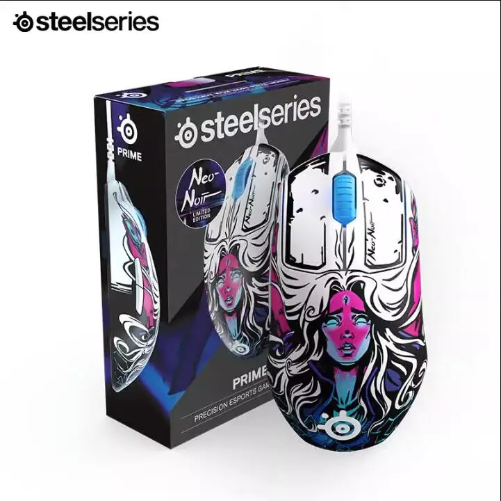 Мышь игровая steelseries Prime Neo Noir, легкая, 8000 DPI