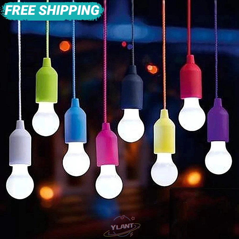 

YLANT Led AAA Battery-Operated Camping Lantern Outdoor Lighting Bulb Pull Rope Open-close Portable Led Flashlight Garden Light