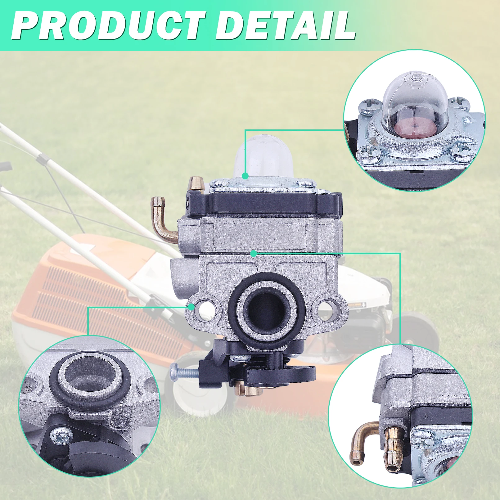Фото 753-1225 Карбюратор для Troy-Bilt TB525CS TB575SS TB26TB TB475SS TB490BC TB425CS Триммер MTD MP425 MP426CS MP475 Ryobi 825R 650R №3