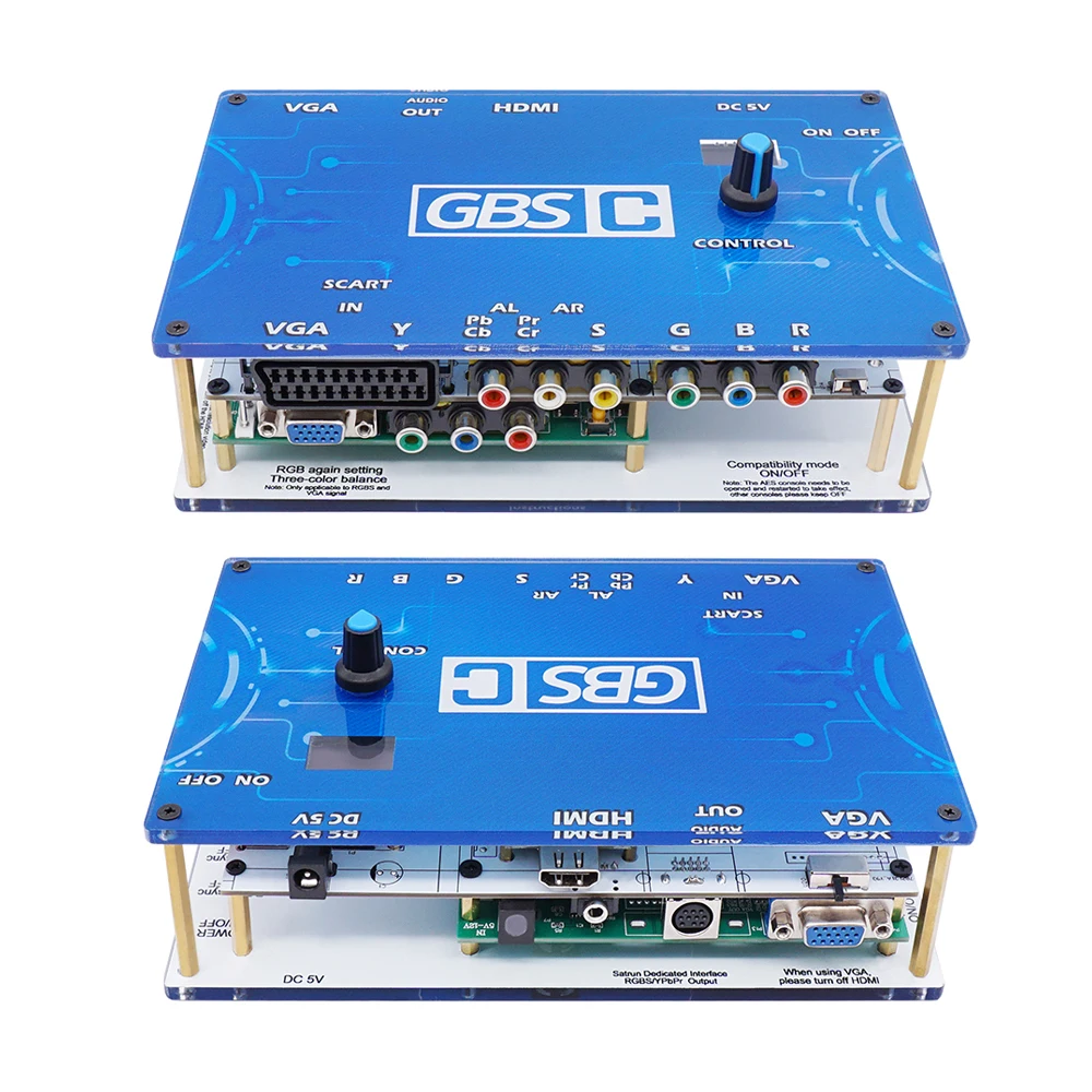 Ceny GBSC Konwerter Vido Sterowanie GBS RGBS Scart YpBpr Komponent VGA Sygnał Do VGA HDMI Upscalers Dla Retro Konsola Do Gier