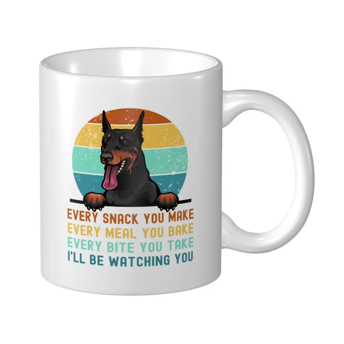 Кружка с надписью «Mark Cup», кружка с голодной собакой, забавная мама, папа, я буду смотреть вас, кофейные кружки, чашка для путешествий, кружки для офиса и дома