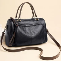 fashion female handbag large capacity shoulder bag for women pu leather womens solid color crossbody bags purse messenger pack
