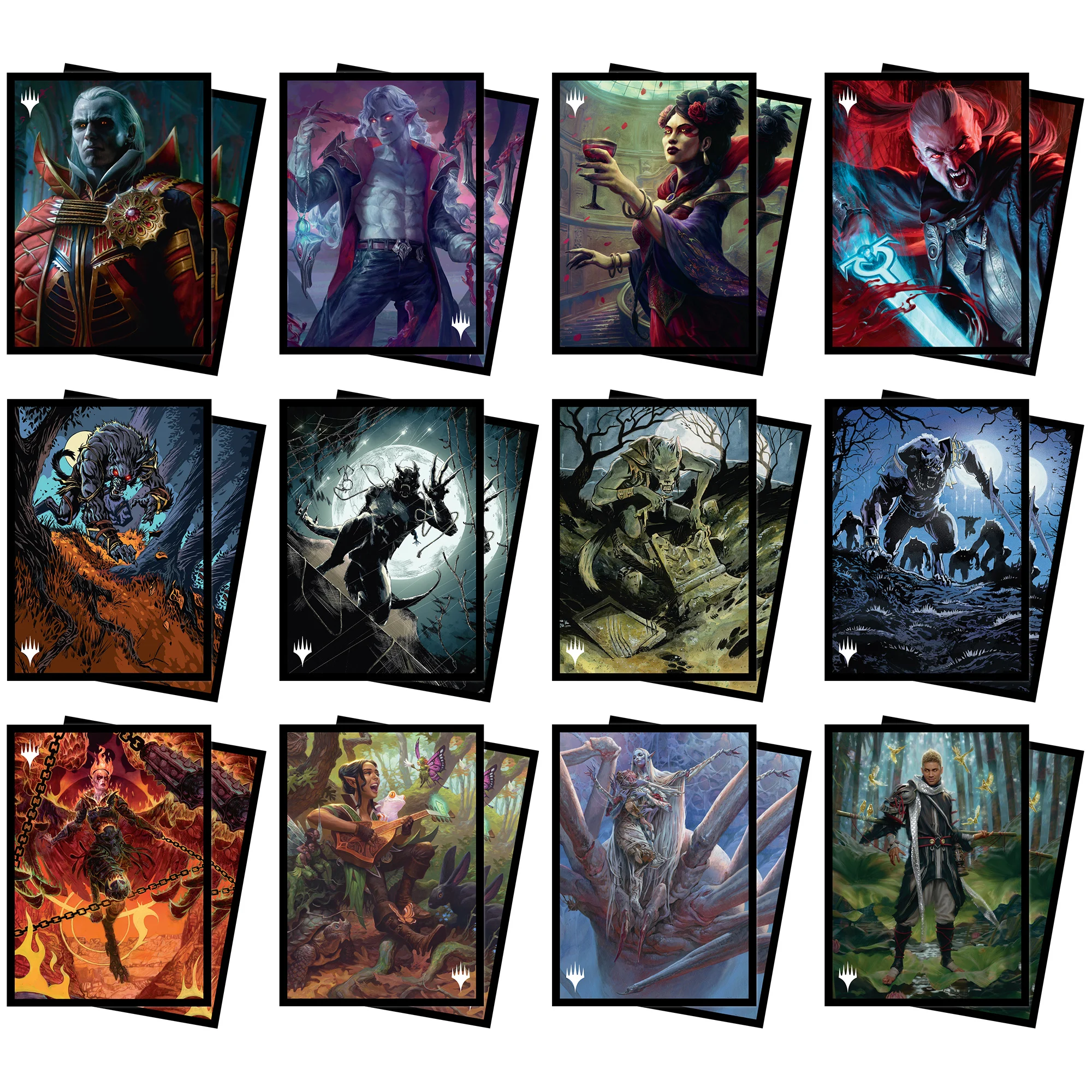 MTG Innistrad малиновый Vow Midnight Hunt 100 Защитные чехлы для карт с героями мультфильма