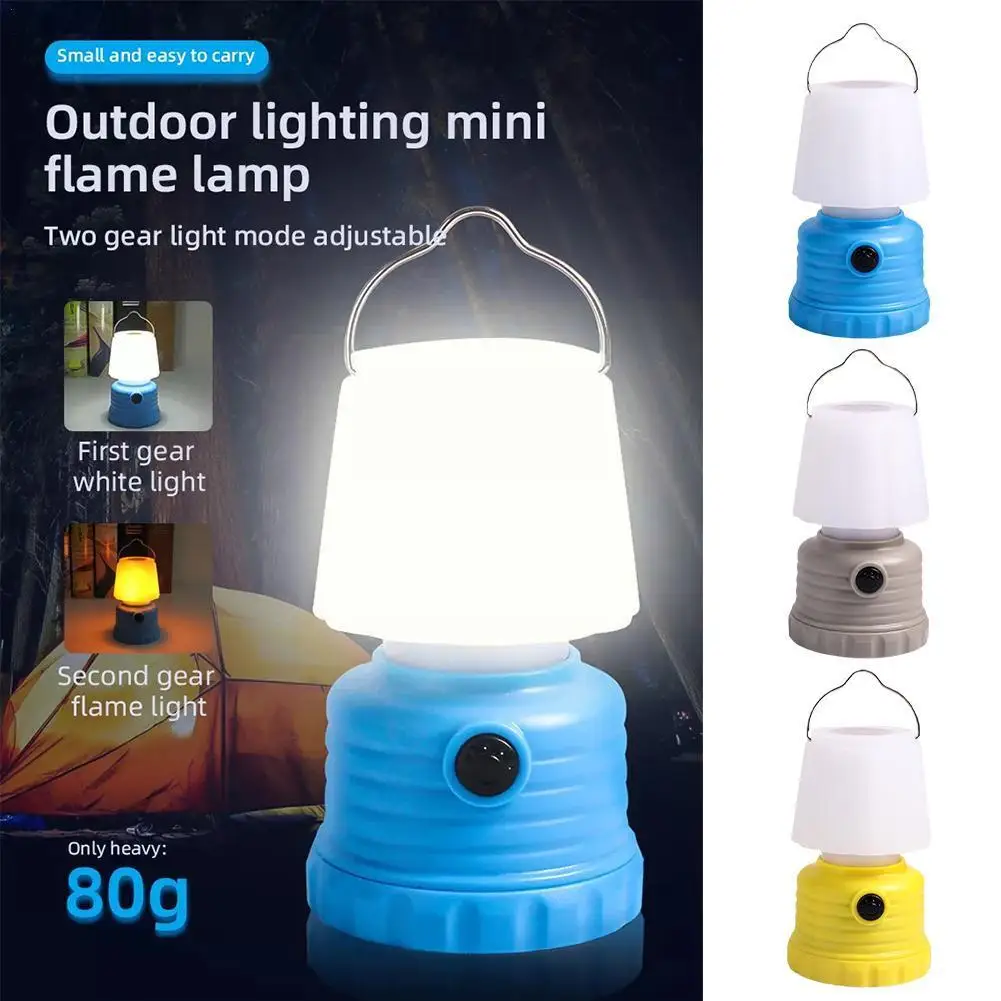 

Outdoor Camping Night Light Led Portable Flame Lamp 3aaa Tent Batteries Torch By Light Portable Lanterna Lantern Flashlight F5j0