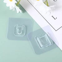 new double sided adhesive wall hooks hanger strong transparent suction cup holder for kitchen bathroom photo frame mirror hooks