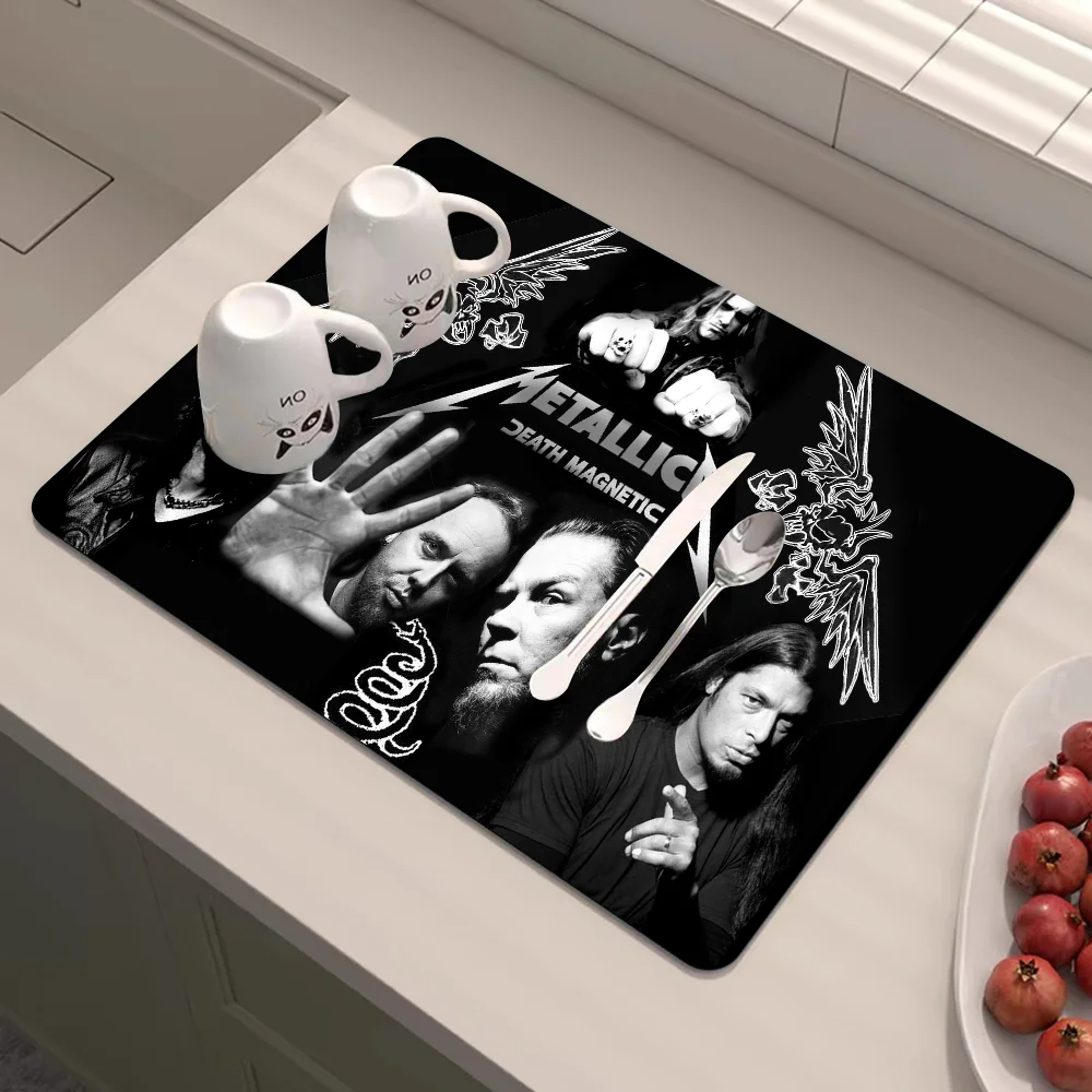 Коврик для сушки посуды с принтом M-Metallica супер впитывающий коврик слива кофе