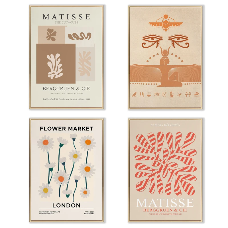 

Abstract Matisse Flowers Canvas Paintings Figure Plants Vase Fruit Poster Print Nordic Wall Art Pictures for Living Room Aisle