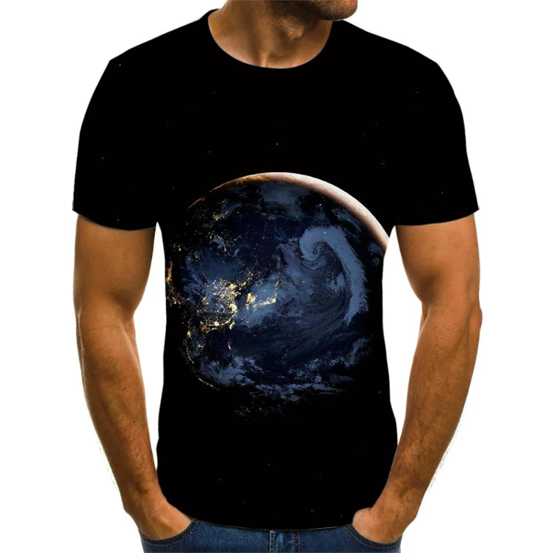 

Новинка 2022, научная фантастика, планеты, 3D цветная печать, интересный спортивный топ с коротким рукавом, Геометрическая фотография