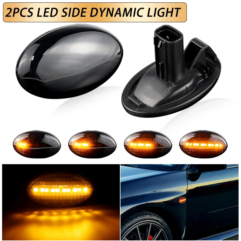 2 шт. для Subaru Liberty 2000-2003 Forester Impreza WRX STI GDA 2002-2007 динамический светодиодный боковой