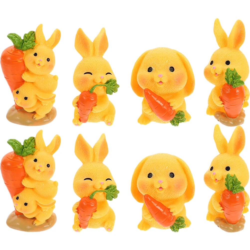 

Rabbit Easter Miniature Bunny Figurines Mini Resin Decorations Figurine Garden Statue Ornament Decor Bonsai Cake Decoration