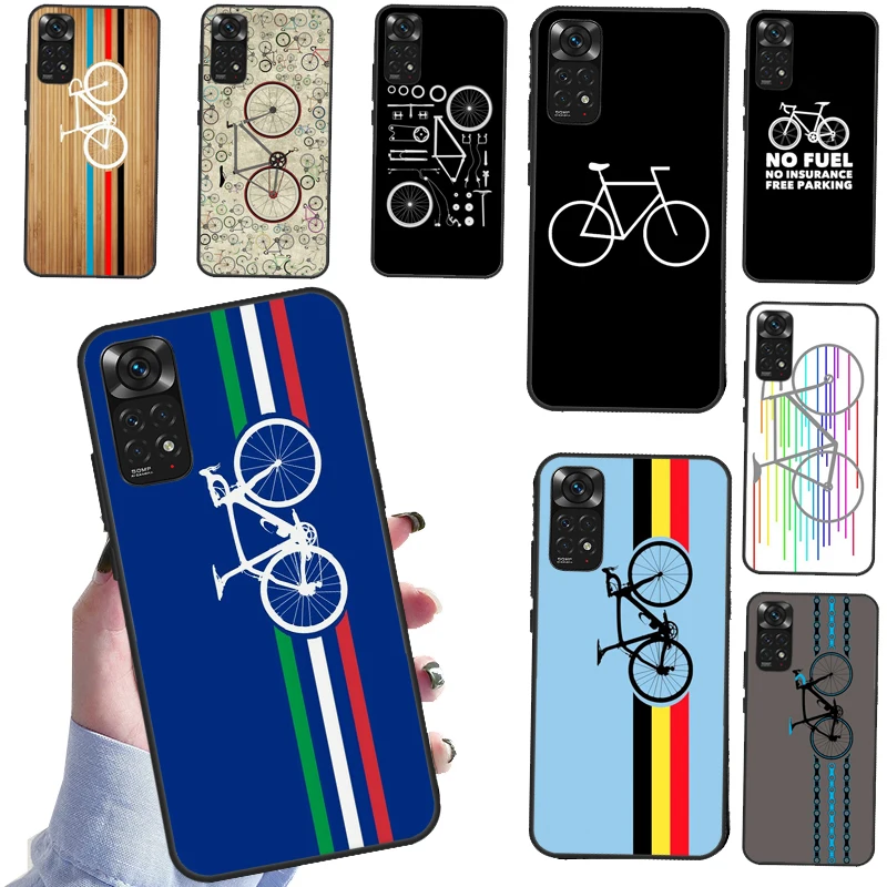 Mountain Bikes Cycling Case For Xiaomi Redmi Note 10S 9S 8T Note 11 Pro Note 8 9 10 Pro 9A 9C 9T 10 Cover Coque