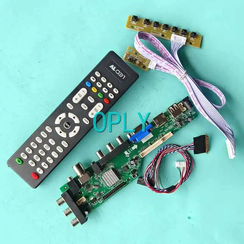 

DVB Digital LCD Panel Controller Board Fit B156HTN01.1 B156HTN02.1 40 Pin LVDS VGA HDMI-Compatible 1920*1080 Kit 15.6" AV RF USB