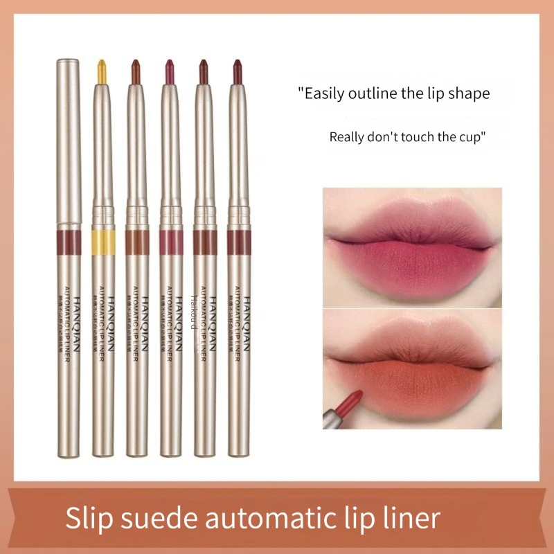 

Waterproof Automatic Lip Liner Ladies Glamorous Lip Liner Long Lasting Easy Color Lipstick Bite Lip Makeup