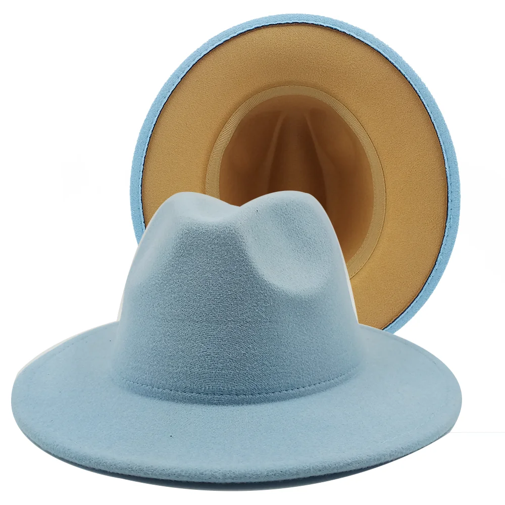 Фетровая Шляпа Унисекс двусторонняя Регулируемая фетровая шляпа желтого и