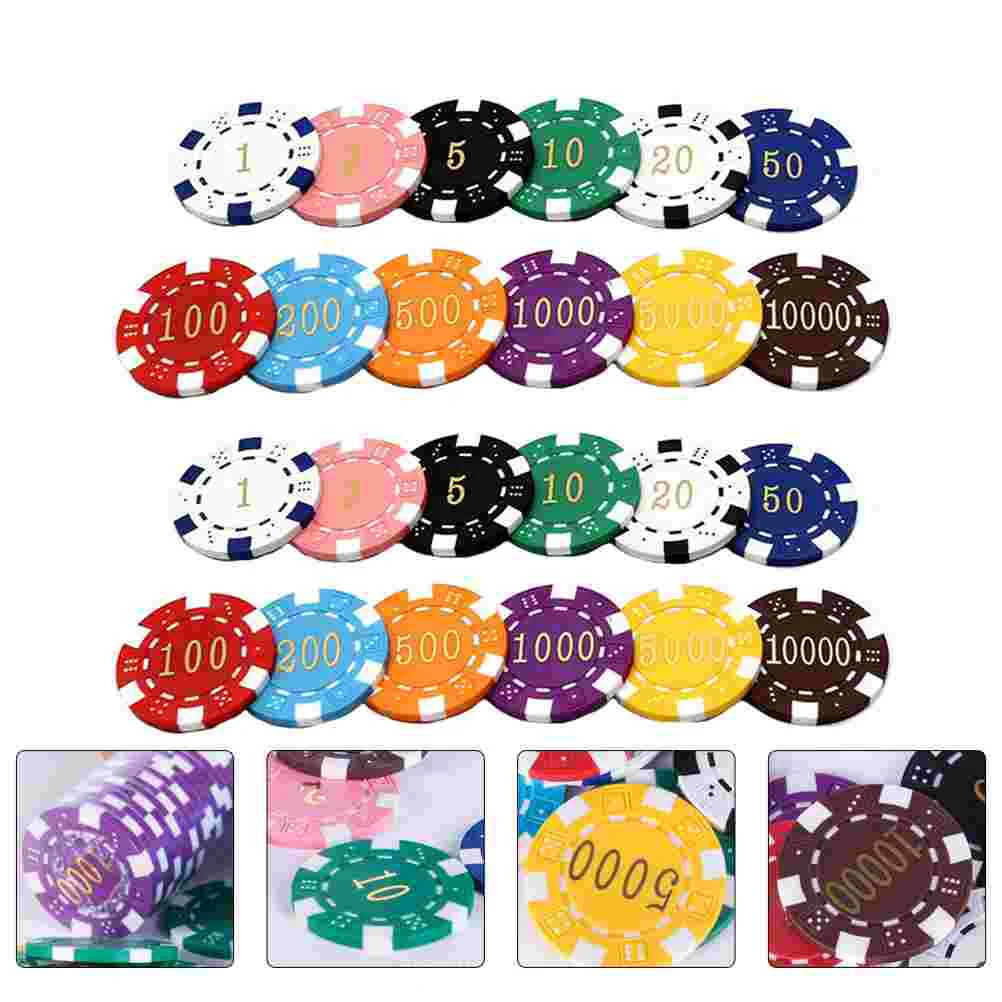 

24Pcs Game Coin Props Children Learning Coins Game Tokens Mahjong Chips Props