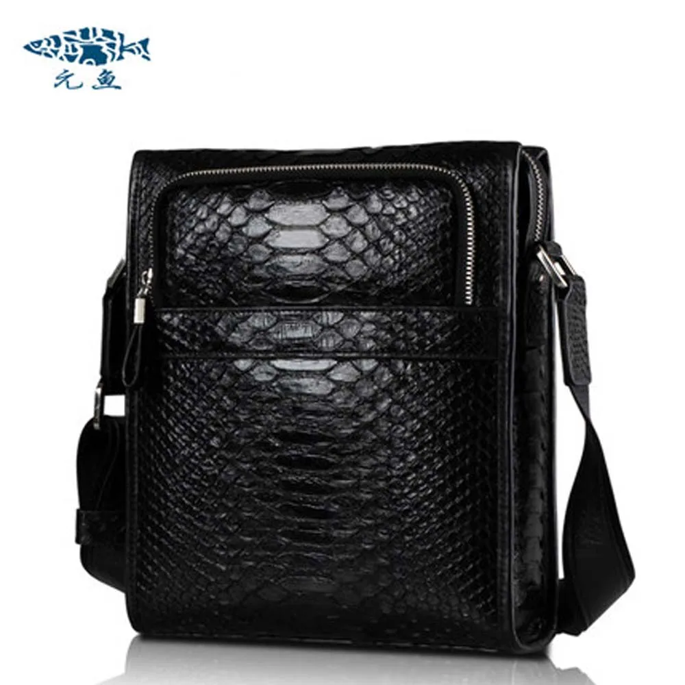 

yuanyu import Python skin Men's bags single shoulder bag high-grade leisure Commercial male snake bag trip office