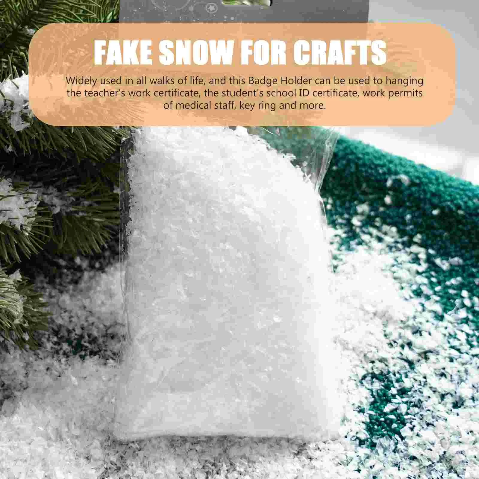 2 пакета искусственный снег порошок декор украшение декоративная акриловая