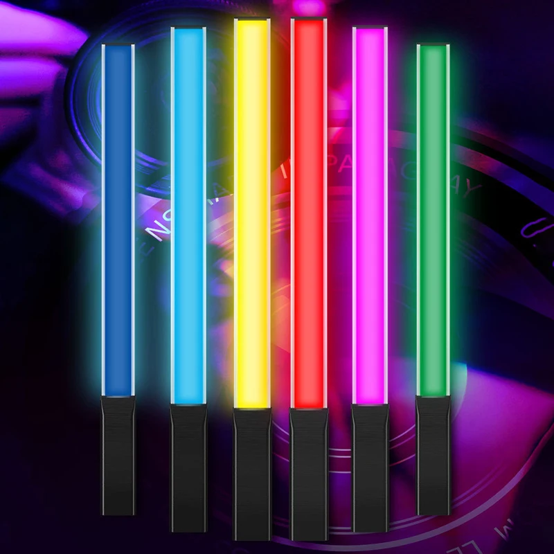 

Ручной светодиодный RGB цветной яркий светильник палочка светодиодный светильник для фотосъемки двухцветная температура 3000K-7500K светодиодн...