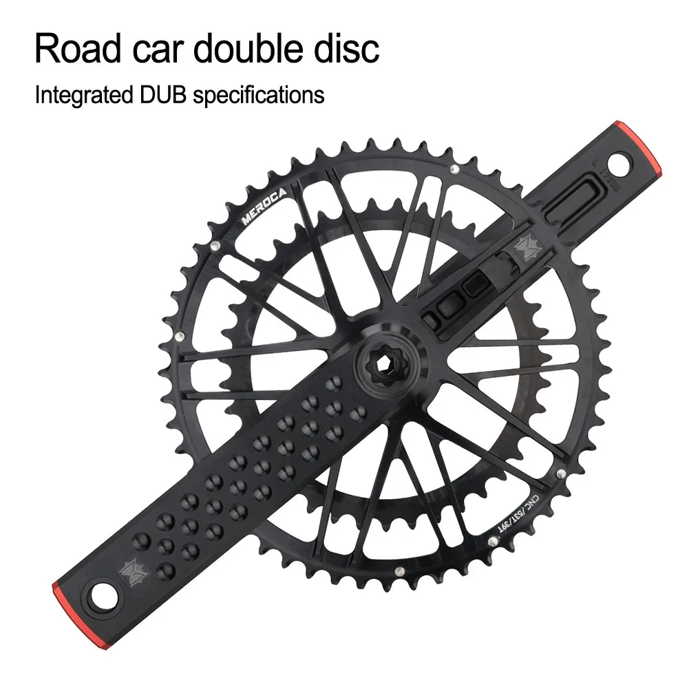 

Meroca DUB Road Bike 170mm Crankset 39/53T With Bottom Bracket 10 11 12speed Double Disc Chainring Hollow Gravel Bike Cranks
