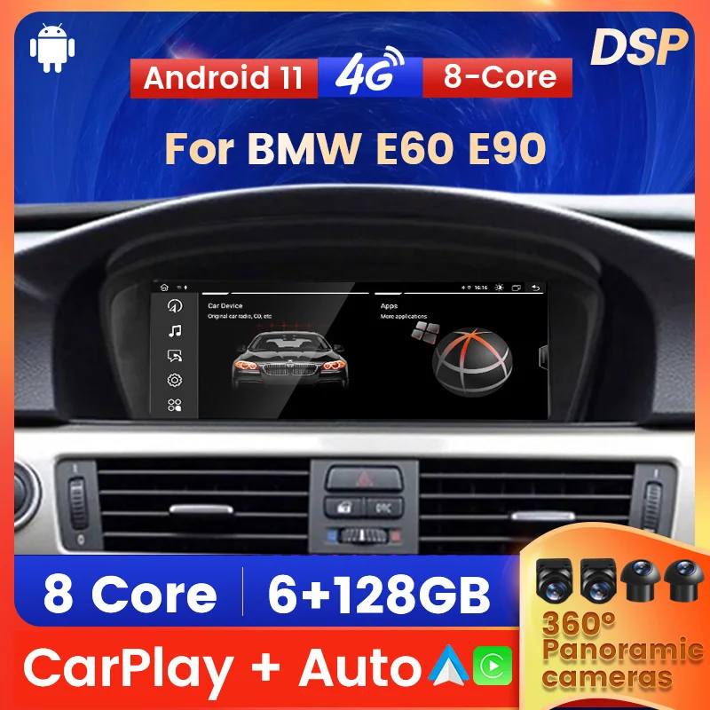 

Автомагнитола с системой «все в одном» на Android для BMW 5 серии E60 E61 E62 E63 E64 E90 E91 E92 CCC CIC Автомагнитола GPS-навигация 6G 128G Carplay