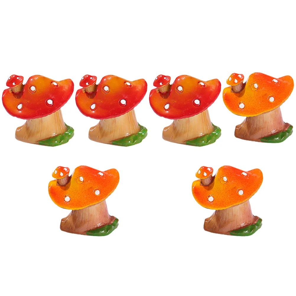 

Mushroom Decoration Ornament House Garden Miniature Pot Fairy Mini Flower Statue Tiny Dashboard Cute Figurine Resin Car Fairys