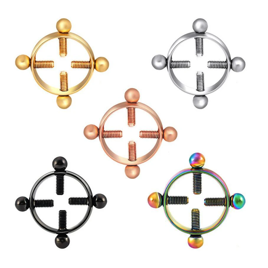 Зажимы для сосков регулируемые игровой зажим металлический ниппель 2 шт. |