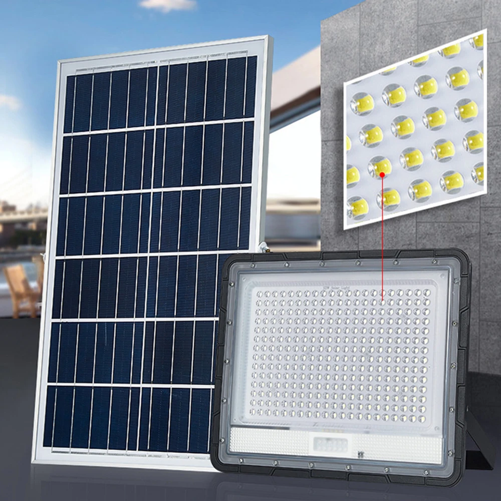 Solar LED Floodlight Wall Lamps 50W 80W 150W 200W 300W Radar Sensor Timing Garden Street Outdoor Lighting Wall Light with Remote