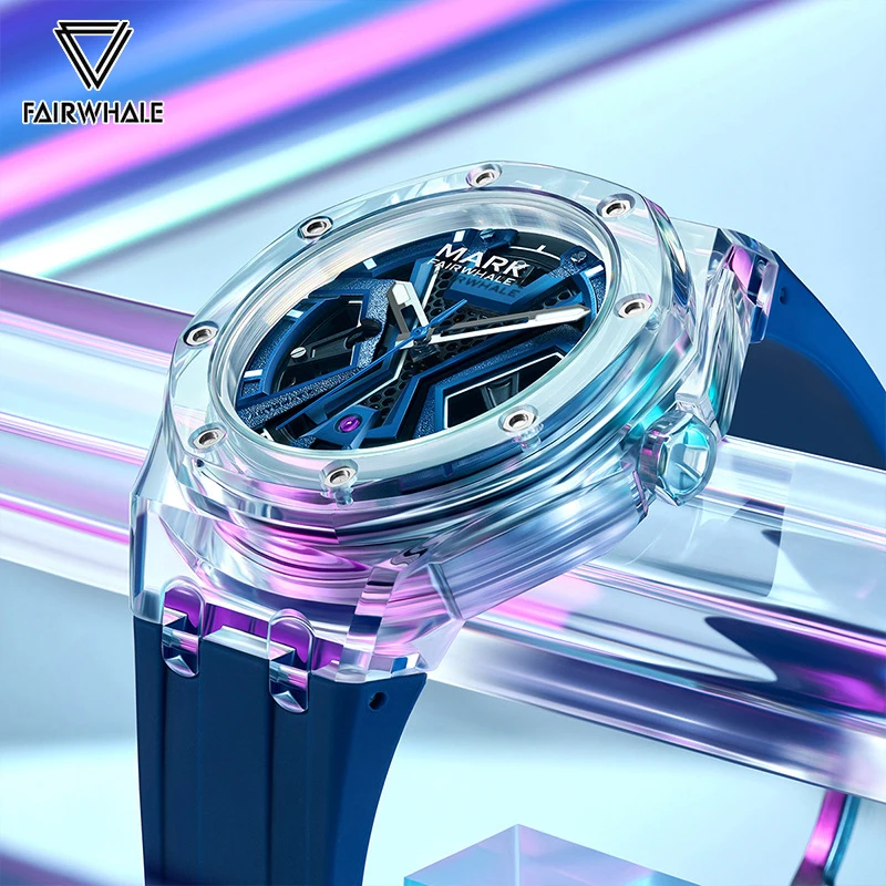 Mark Fairwhale Top полупрозрачные мужские часы водостойкий ночник уличная мода крутые