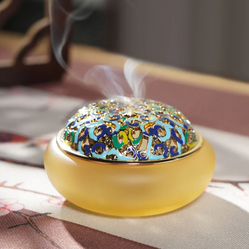 

Luxury Color Insence Burner Scentsy Mini Antique Aroma waterfalllotus Zen Office Desk Portainciensos Decor for Home CC50XL