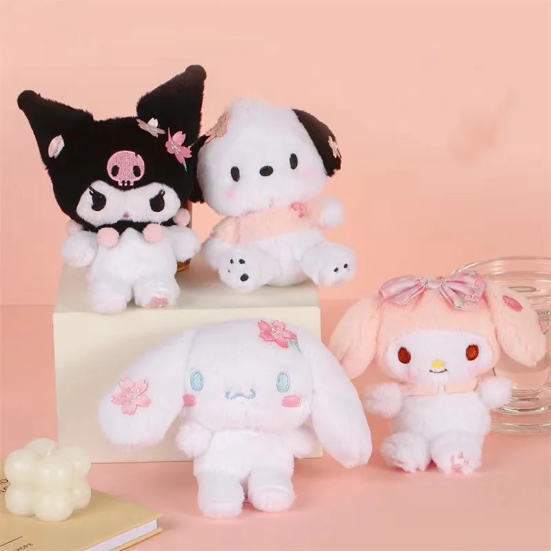 Sanrio Sakura Melody Kuromi Cinnamoroll плюшевые игрушки из мягкого хлопка с наполнителем для ТВ и
