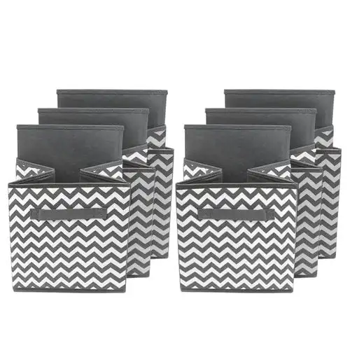 

Storage Cube Basket Bin, 6pk, Chevron Pattern Dice tray Storage organizer Food storage containers Dish drying racks Food storage