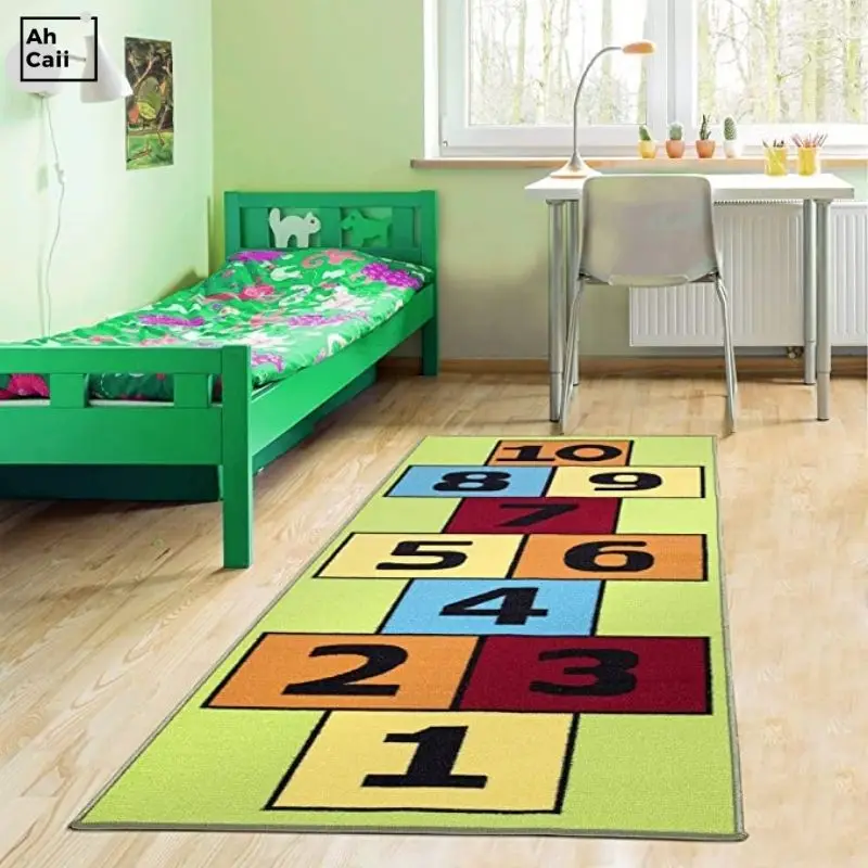 

Мягкий плюшевый ковер для игровой комнаты, нескользящий детский игровой коврик, развивающий дизайнерский Детский ковер с забавным рисунко...